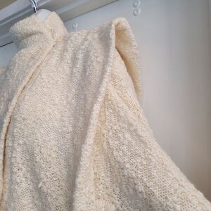 80s Max Bradley boucle balloon sleeve sweater jacket | vintage boucle sweater |